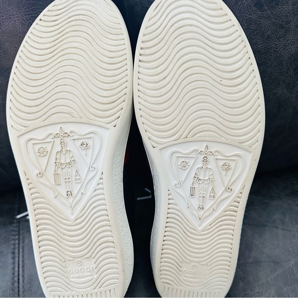 Gucci Ace Blue GG Monogram Leather Sneakers US 9 EU 42 UK 8 Excellent Condition